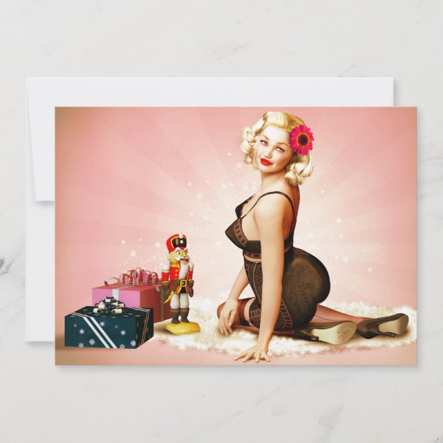 Nutcracker Pin-up Holiday Party Invitation (Front)