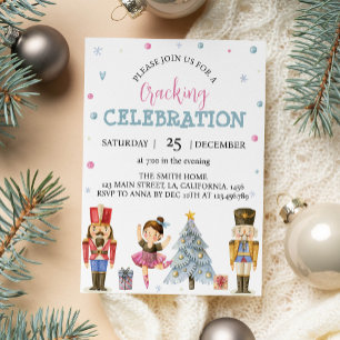 Nutcracker Pink Birthday  Party Invitation