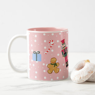 Nutcracker Pink Christmas Art Painting Mug