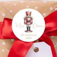 Nutcracker pink white simple Christmas