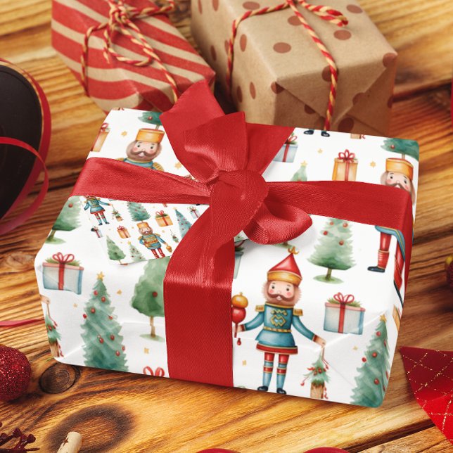 Nutcracker Presents & Christmas Greenery Wrapping Paper (Creator Uploaded)