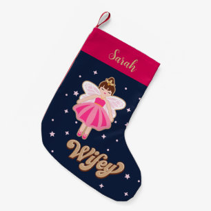Nutcracker Princess Fairy Hubby Wifey Small Christmas Stocking