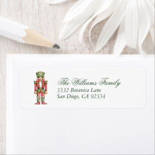 Nutcracker Red and Green Christmas Return Address