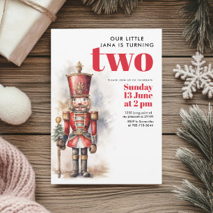 Nutcracker Red Magical Birthday  Invitation