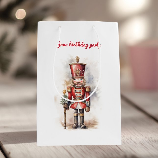 Nutcracker Red Magical Birthday Medium Gift Bag (Creator Uploaded)