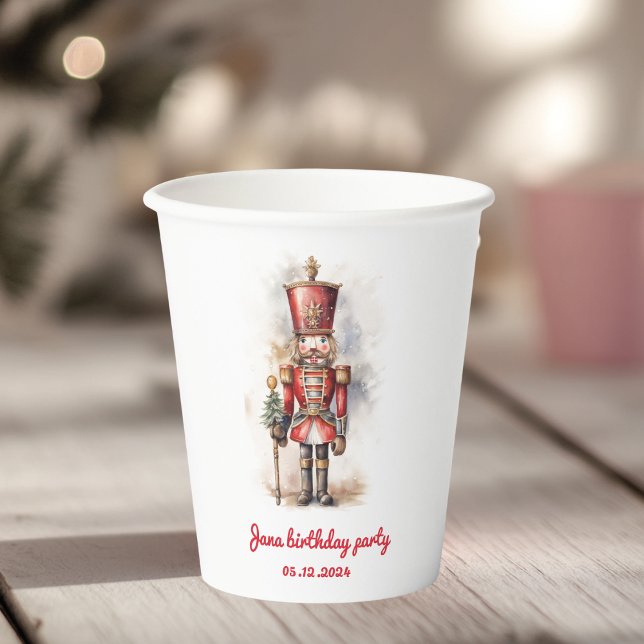 Nutcracker Red Magical Birthday  Paper Cups (Creator Uploaded)