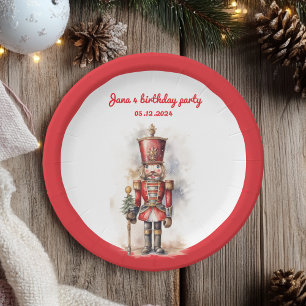 Nutcracker Red Magical Birthday Paper Plate