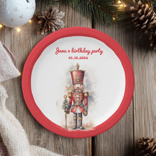 Nutcracker Red Magical Birthday Paper Plate (Creator Uploaded)