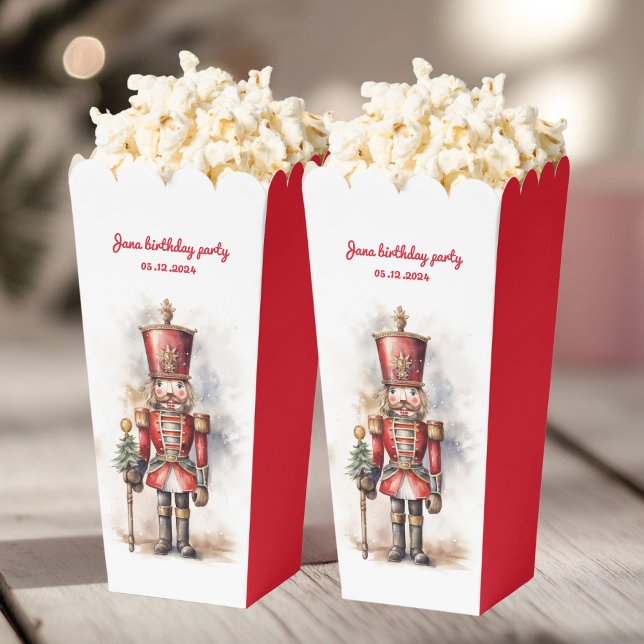 Nutcracker Red Magical Birthday Popcorn  Favour Box (Creator Uploaded)