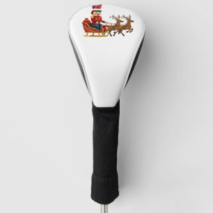 Nutcracker Riding a Magical Christmas Sleigh Golf Head Cover