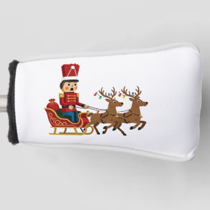 Nutcracker Riding a Magical Christmas Sleigh Golf Head Cover