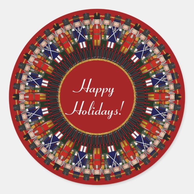 Nutcracker Ring, Round Stickers (Front)