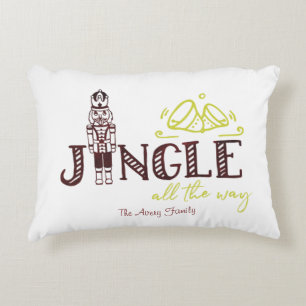 Nutcracker Simple Modern Personalised Jingle Decorative Cushion