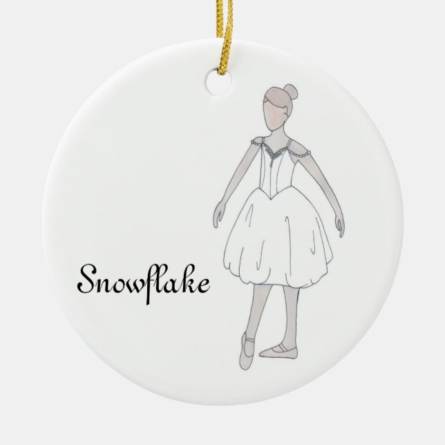 Nutcracker Snowflake Keepsake Ornament (Front)