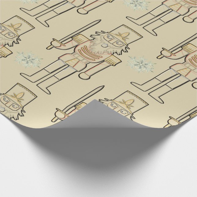   Nutcracker Snowflakes  Wrapping Paper (Corner)