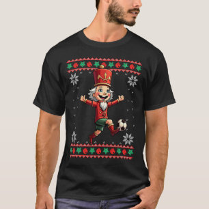 Nutcracker Soccer Ugly Christmas T-Shirt
