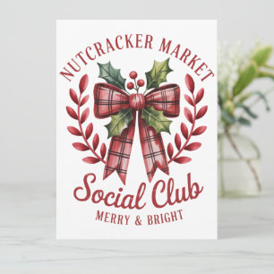 Nutcracker Social Club Shopping Market Group  Holiday Card