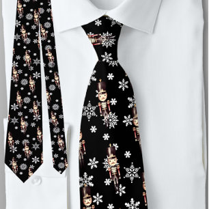  Nutcracker Soldier and Snowflakes  Tie