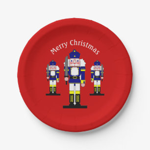 Nutcracker Soldier Ballet Merry Christmas Party Paper Plate