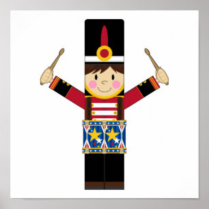 Nutcracker Soldier Playing Drums Poster