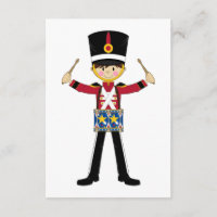 Nutcracker Soldier Playing Drums RSVP Card