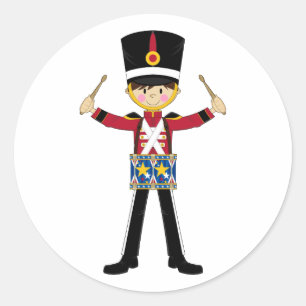 Nutcracker Soldier Playing Drums Sticker