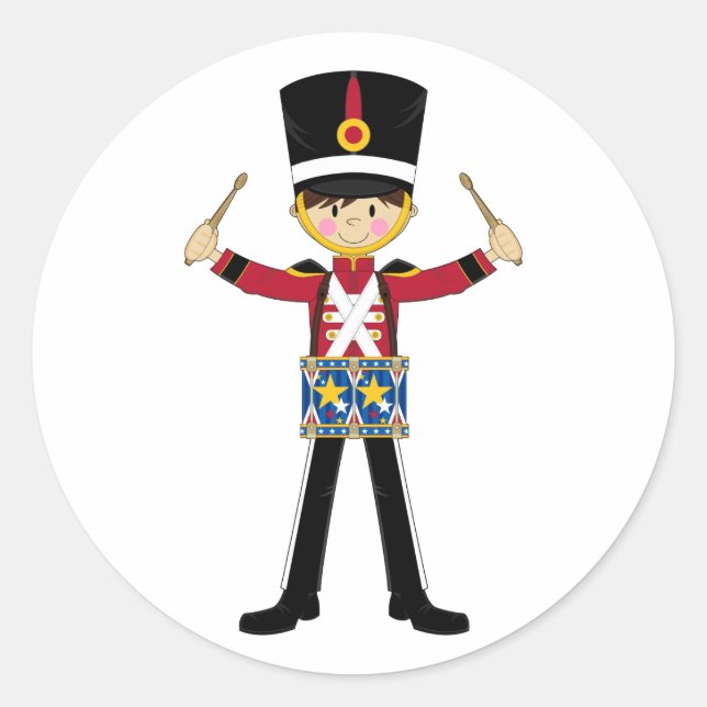 Nutcracker Soldier Playing Drums Sticker (Front)