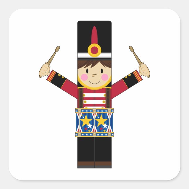 Nutcracker Soldier Playing Drums Sticker (Front)