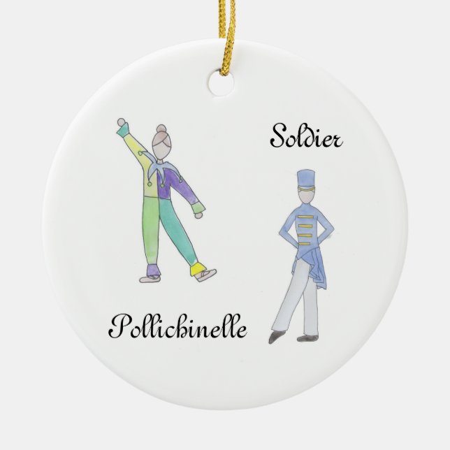 Nutcracker Soldier/Pollichinelle Keepsake Ornament (Front)