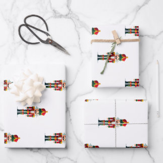 Nutcracker Soldier Wrapping Paper Sheet