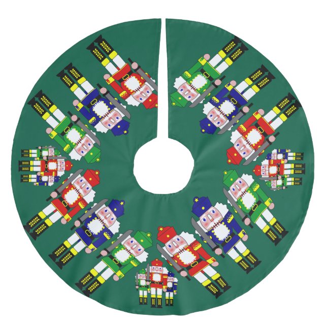 Nutcracker Soldiers Christmas Brushed Polyester Tree Skirt (Front)
