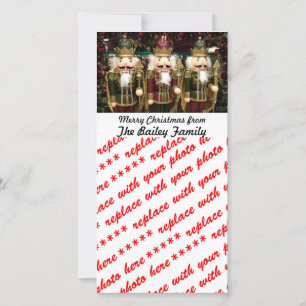 Nutcracker Soldiers Christmas Photo Holiday Card