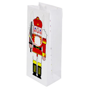 Nutcracker Soldiers Christmas Wine Gift Bag