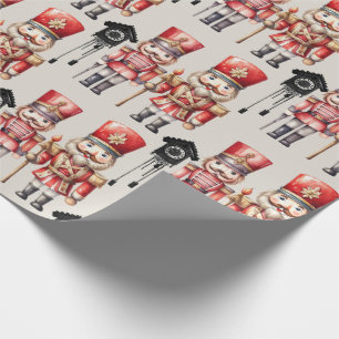 Nutcracker Soldiers Cuckoo Clocks Wrapping Paper