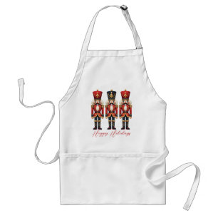 Nutcracker Soldiers Happy Holiday Standard Apron