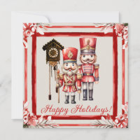 Nutcracker Soldiers Happy Holidays Cuckoo