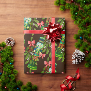 Nutcracker Soldiers & Mistletoe Wrapping Paper