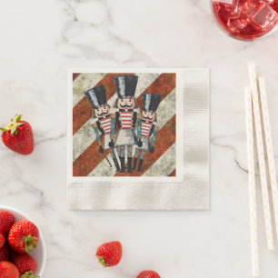 Nutcracker Soldiers Stripes Napkin