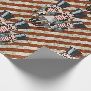 Nutcracker Soldiers Stripes  Wrapping Paper
