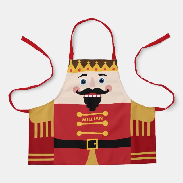 Nutcracker Solider Costume Christmas For Children Apron (Front)
