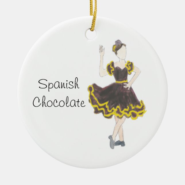 Nutcracker Spanish Chocolate Keepsake Ornament (Front)