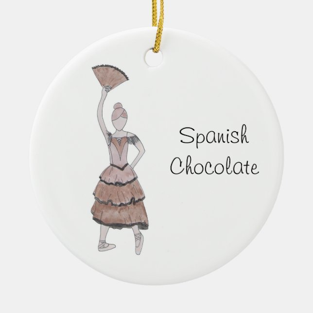 Nutcracker Spanish Chocolate Keepsake Ornament (Front)