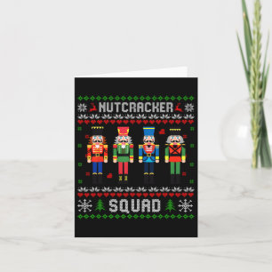 Nutcracker Squad Ballet Dance Christmas Matching F Card
