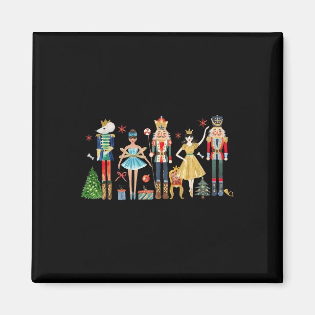 Nutcracker Squad Ballet Dance Christmas Matching F Magnet (Front)