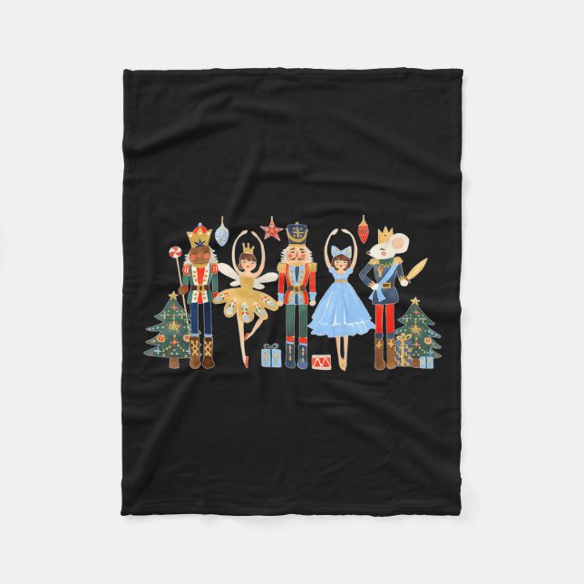Nutcracker Squad Ballet Dance Matching Family Chri Fleece Blanket (Front)