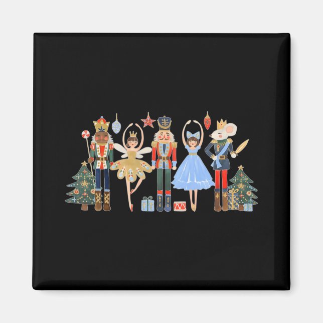 Nutcracker Squad Ballet Dance Matching Family Chri Magnet (Front)