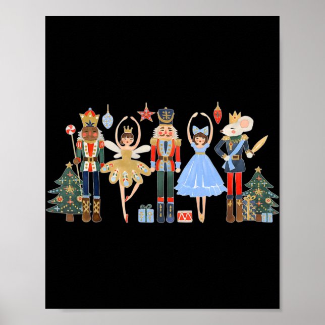 Nutcracker Squad Ballet Dance Matching Family Chri Poster (Front)