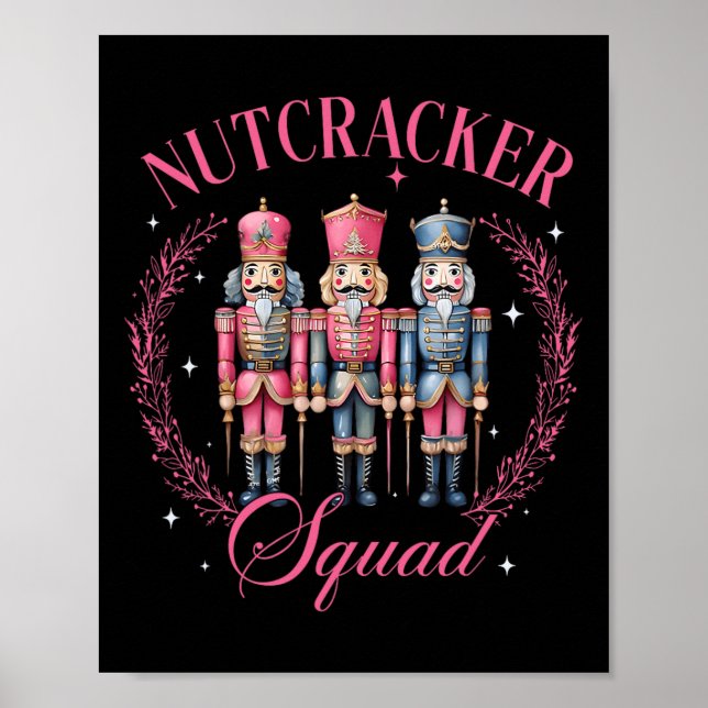 Nutcracker Squad Ballet Dance Matching Family Chri Poster (Front)
