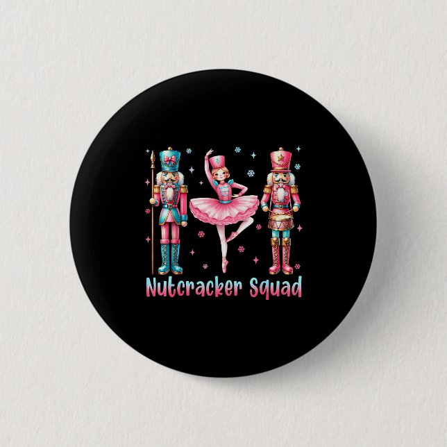 Nutcracker Squad Ballet Dance Merry Christmas Wome 6 Cm Round Badge (Front)