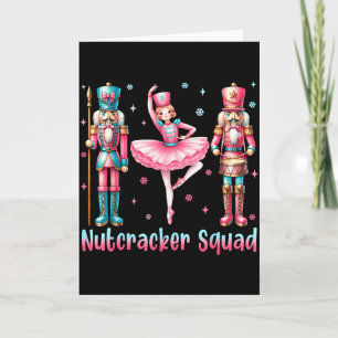 Nutcracker Squad Ballet Dance Merry Christmas Wome Card
